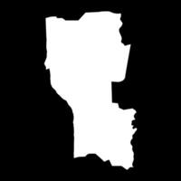 Donga department map, administrative division of Benin. vector