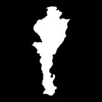 Cesar department map, administrative division of Colombia. vector