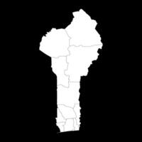 Benin map with administrative divisions. vector