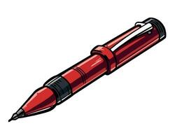 A red pen on a white background vector
