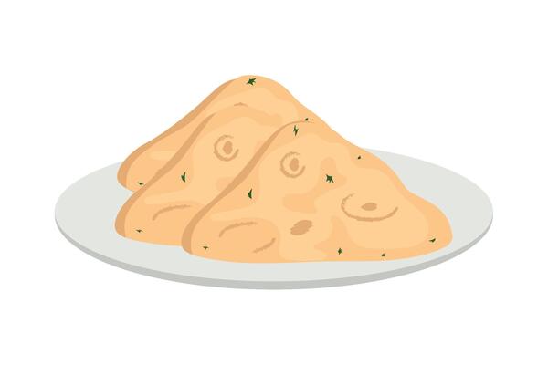 A plate of food with two pieces of bread on it