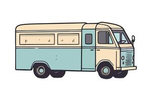 An illustration of a van on a white background vector