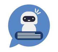 A robot is sitting on top of a book vector