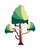 A tree with leaves and leaves on it vector