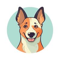 A cartoon dog with a big smile on its face vector