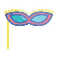 A colorful carnival mask on a white background vector