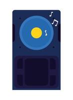 A blue speaker with a yellow egg on top vector