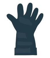 A glove with a black glove on it vector