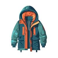 An illustration of a jacket with a hood vector