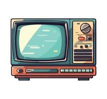 Retro tv illustration vector