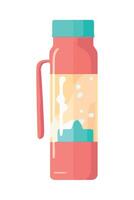 A blender with a lid and a straw vector