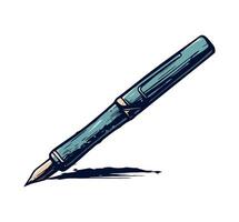 A pen and ink on a white background vector