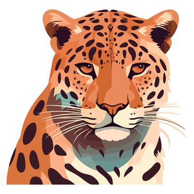 A leopard is shown in this illustration