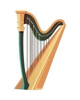A harp is shown on a white background vector