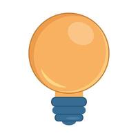 Light bulb icon in cartoon style on white background vector