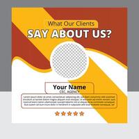 Modern Client Feedback Design Template vector