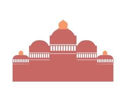 A mosque icon in a flat style vector