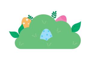 Easter eggs in the grass vector