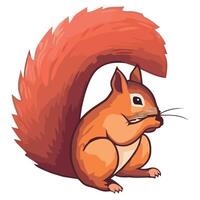 A cartoon squirrel with a long tail vector
