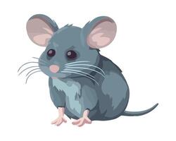 A mouse is sitting on a white background vector