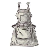 An apron with pockets on the front vector