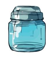 A jar with a lid on a white background vector