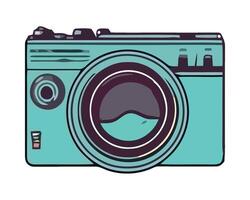 A cartoon camera on a white background vector