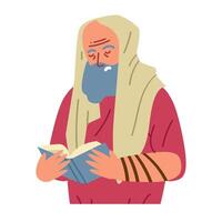 An illustration of a man reading a book vector
