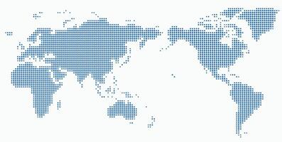 Circle shape world map on white background. vector