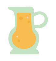 A pitcher of orange juice on a white background vector