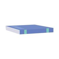 A blue book with a green stripe on the cover vector