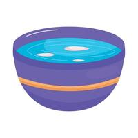 A bowl of water with bubbles in it vector