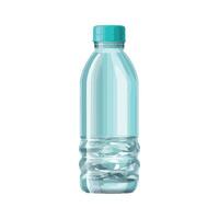 A plastic bottle with water on a white background vector