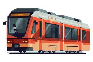 A train is shown on a white background vector