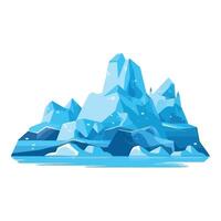 Iceberg with snow and ice on it, illustration vector