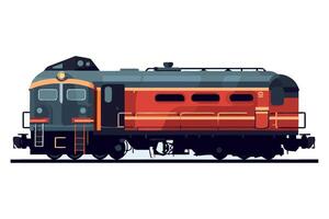 A cartoon train on a white background vector