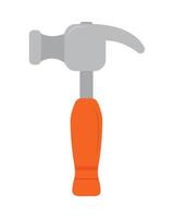 A hammer with a handle on a white background vector
