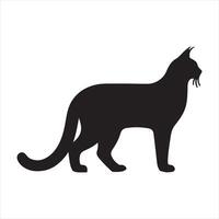 Bobcat silhouette on white background vector