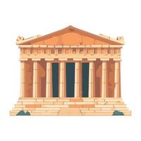 The parthenon temple in athens, greece vector