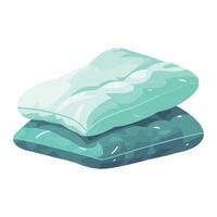 Pillows stacked on top of each other vector