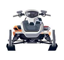 A snowmobile is shown on a white background vector