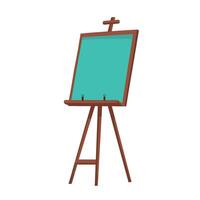 An easel with a green board on it vector