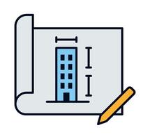 Architecture building design icon illustration vector