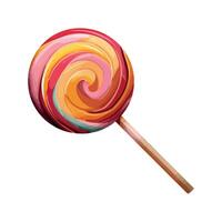 A colorful lollipop on a stick vector