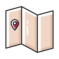 An open door with a pin on it vector