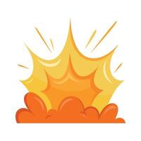 A cartoon explosion with a yellow star vector