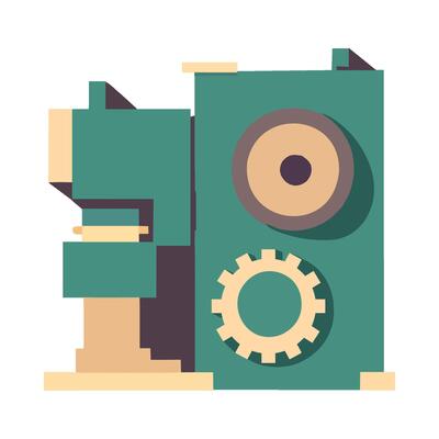 A green machine with gears and a gear
