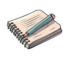 Pencil and notebook illustration vector