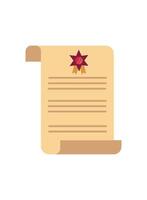A document with a star on it vector