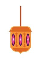 A lamp with a pink and purple design vector